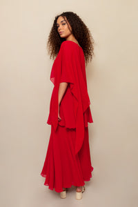 Vestido Giulia midi vermelho