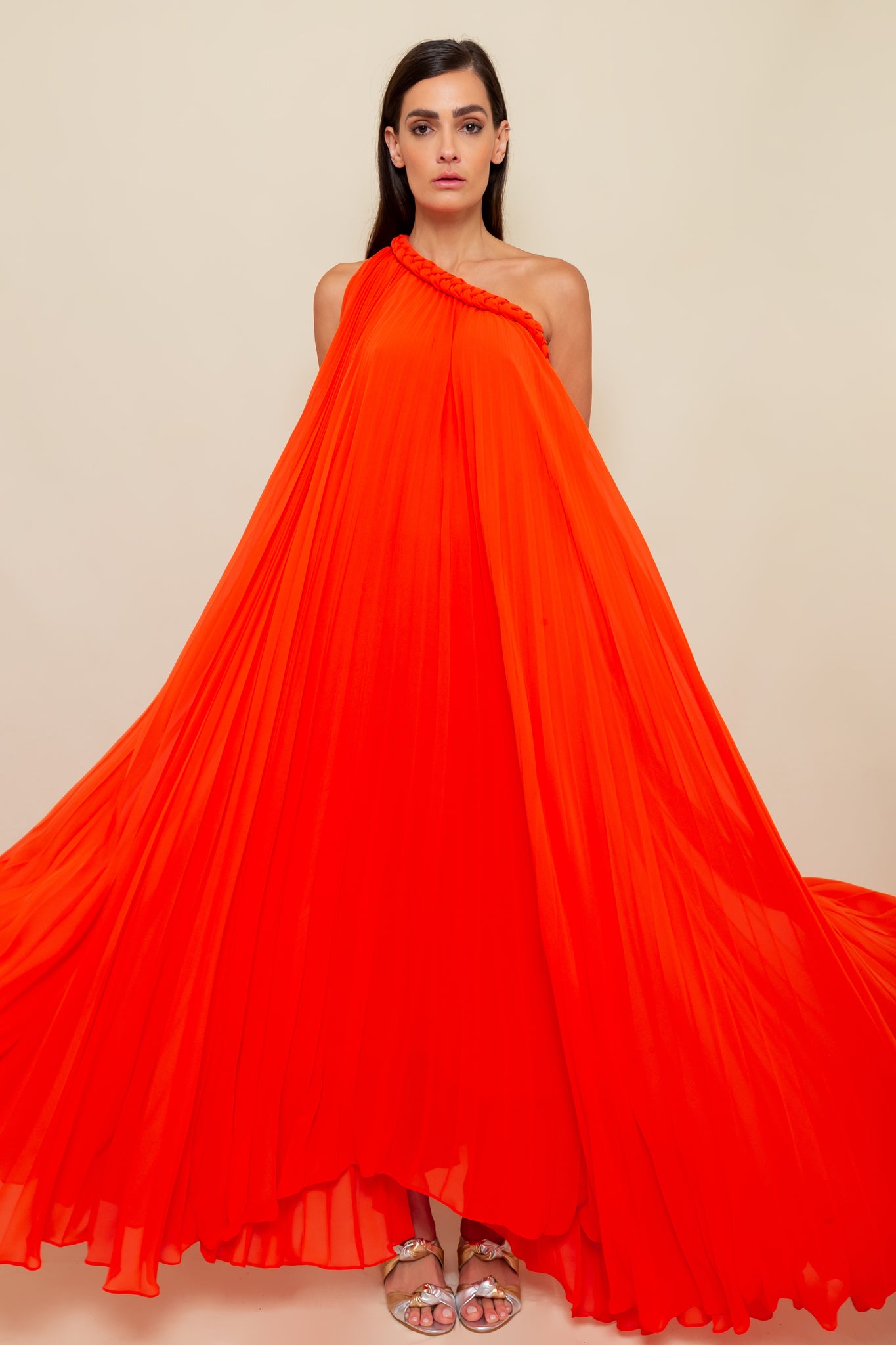 Vestido Cosmos laranja