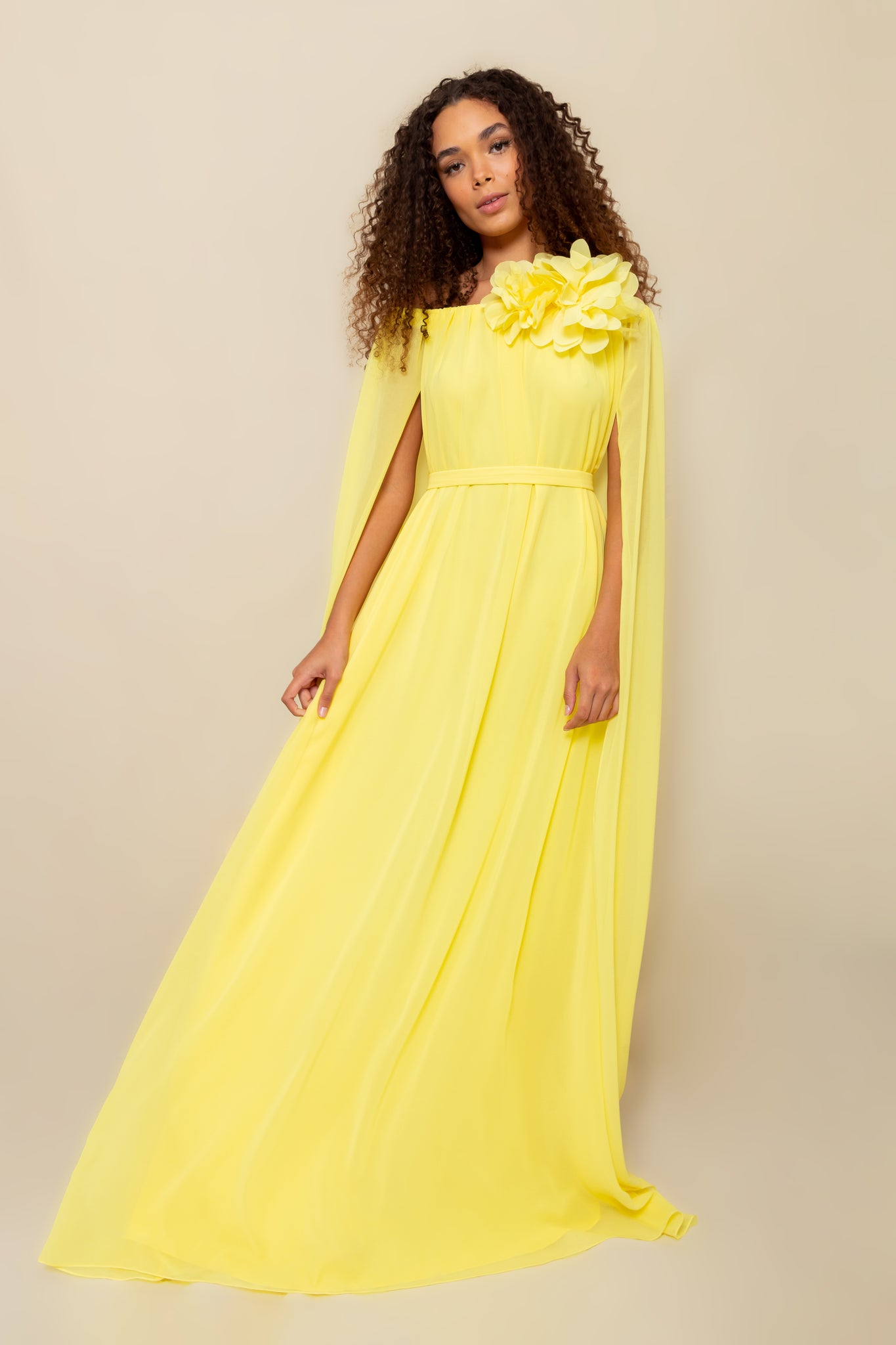 Vestido Margarida Flores amarelo