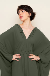 Kaftan Donatella verde exército