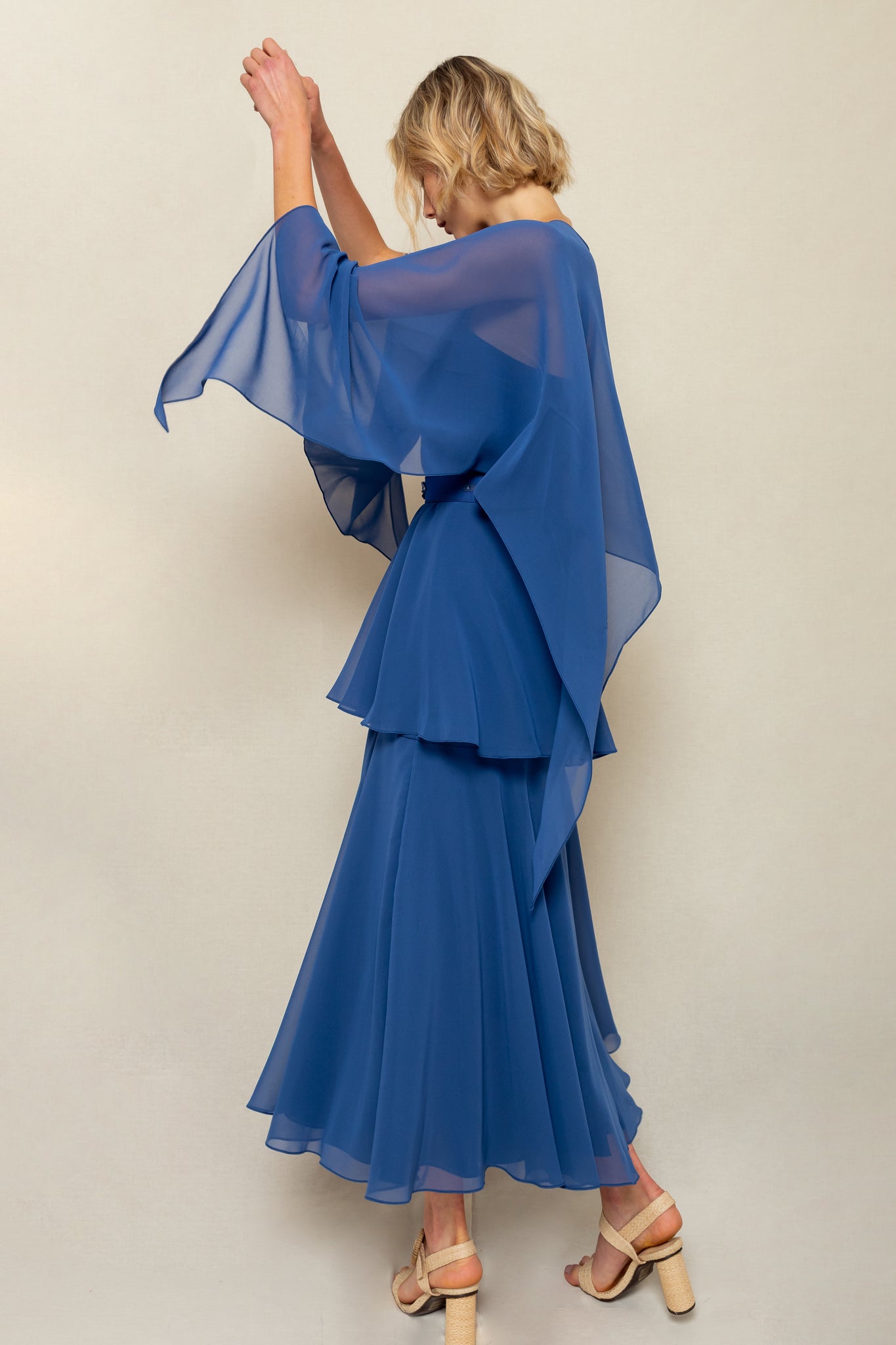 Vestido Giulia midi azul