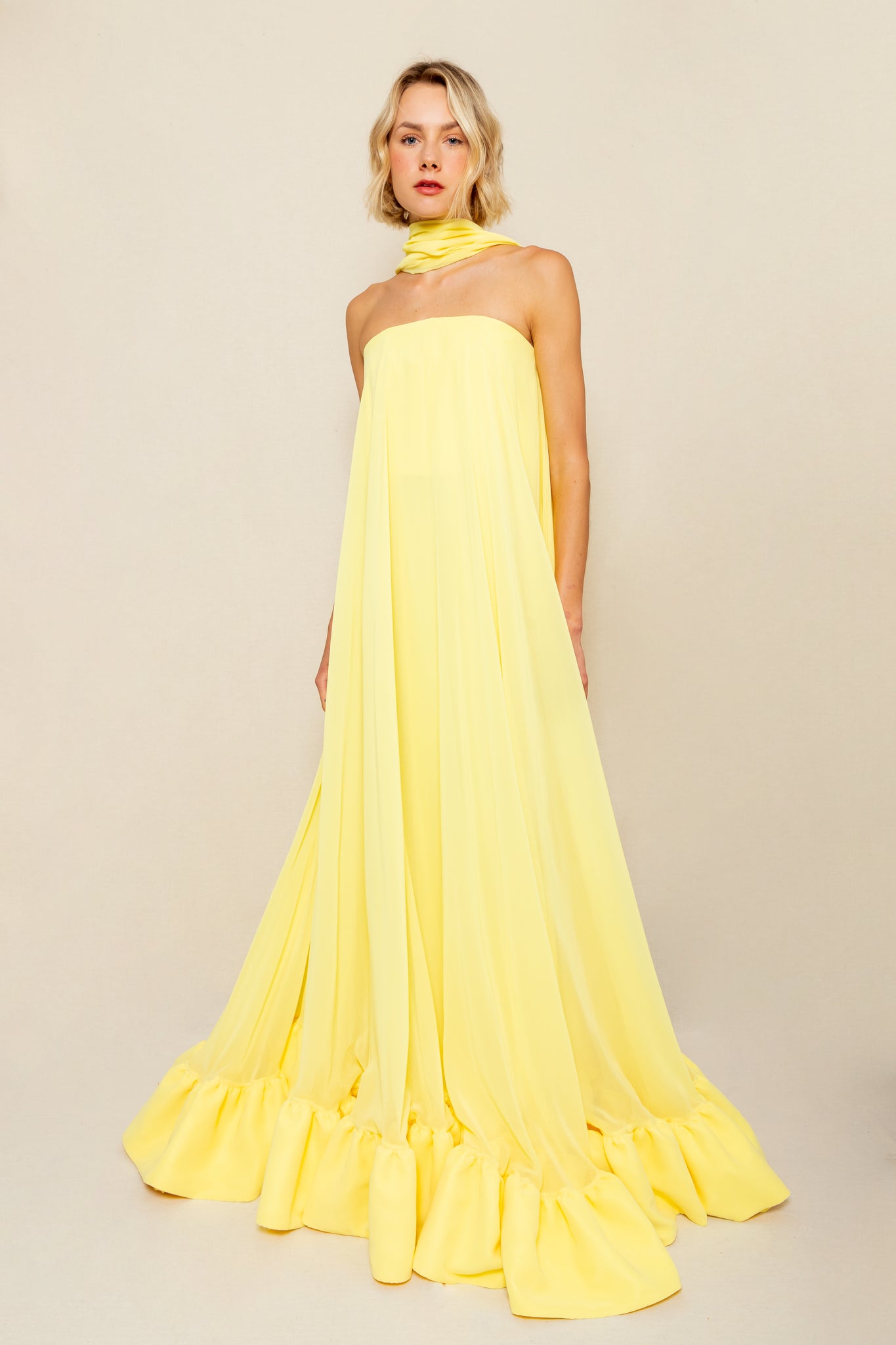 Vestido Safira amarelo